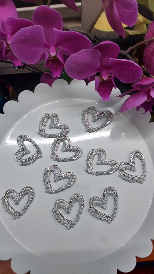 Beaded Heart Charms