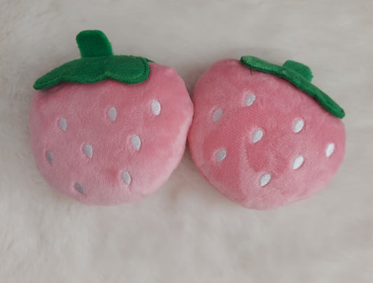 Mini strawberry Squeaky Dog Toy