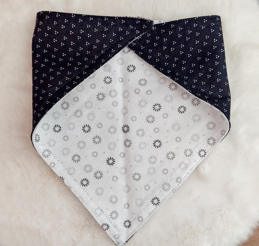 Limited Quantity Black White Dog Bandana