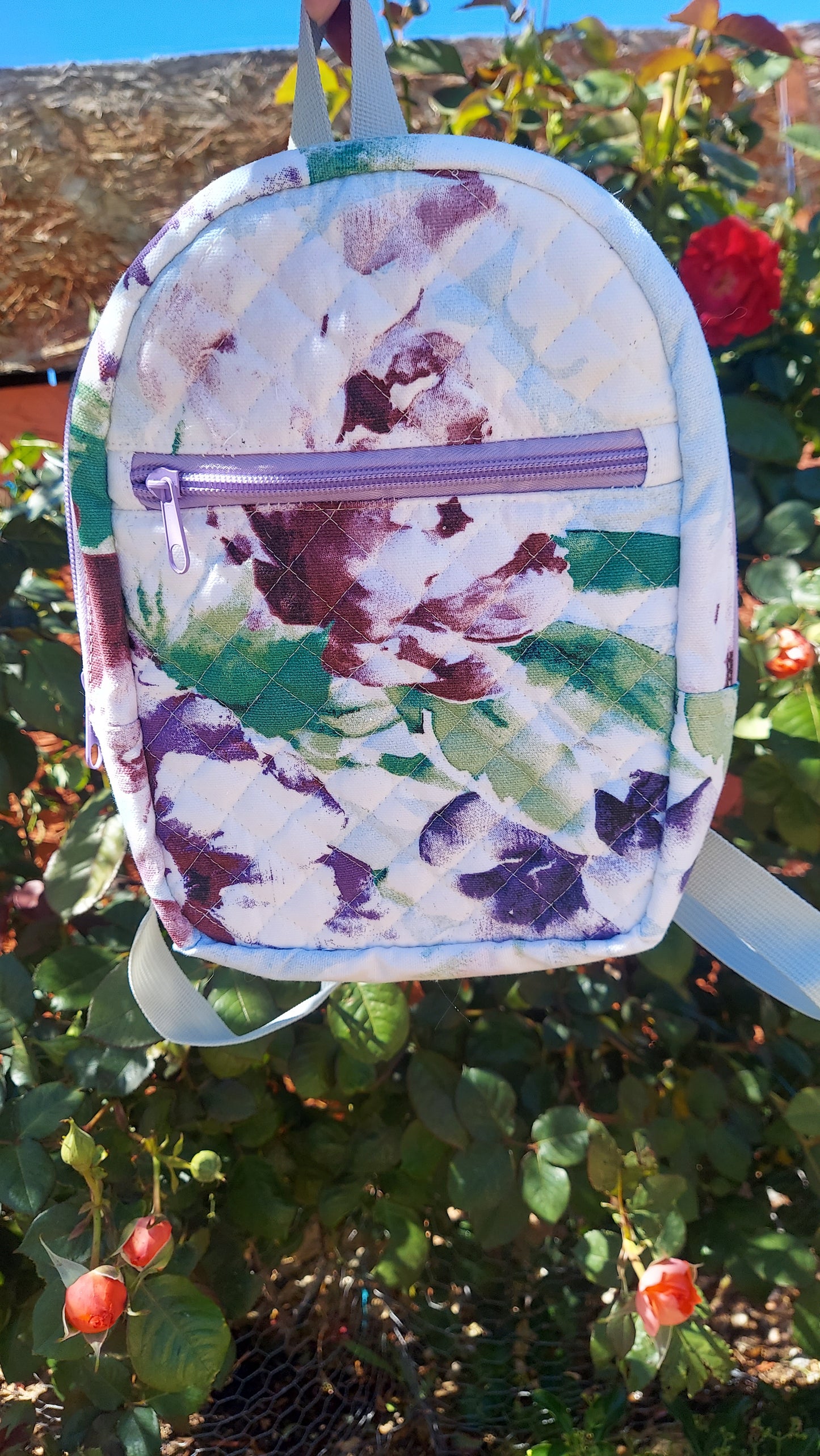 Purple Floral Dog/Human Backpack