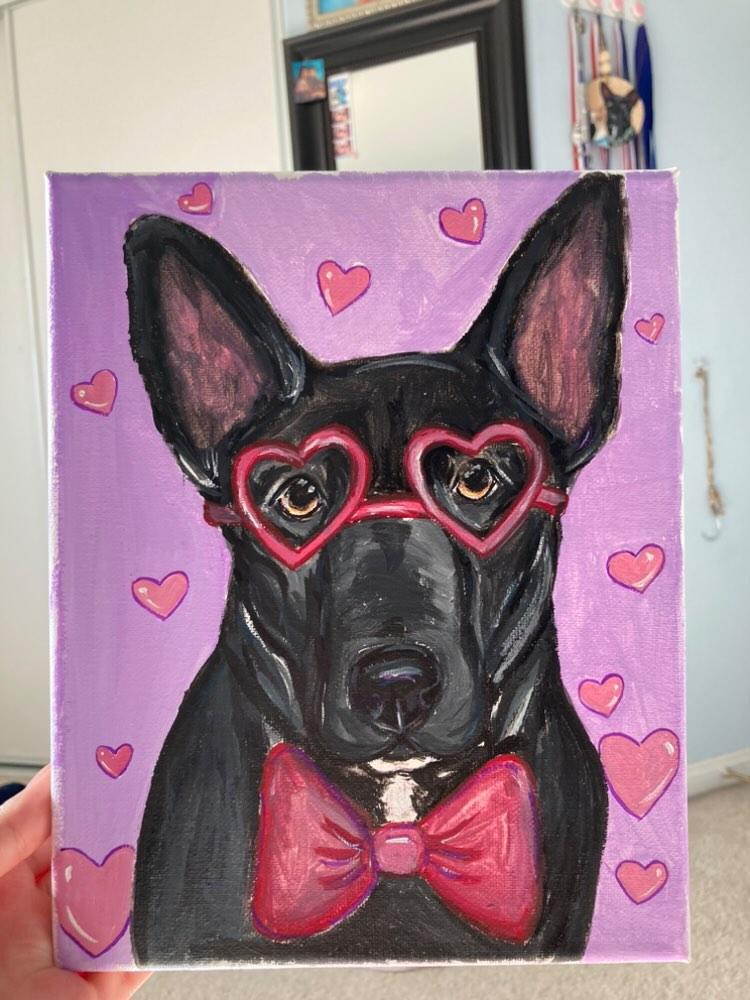 Valentine Pet Painting Canvas