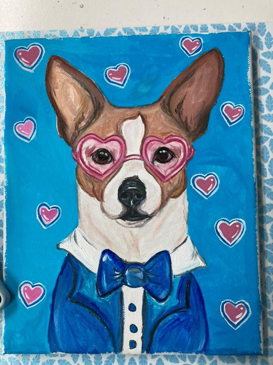 Valentine Pet Painting Canvas