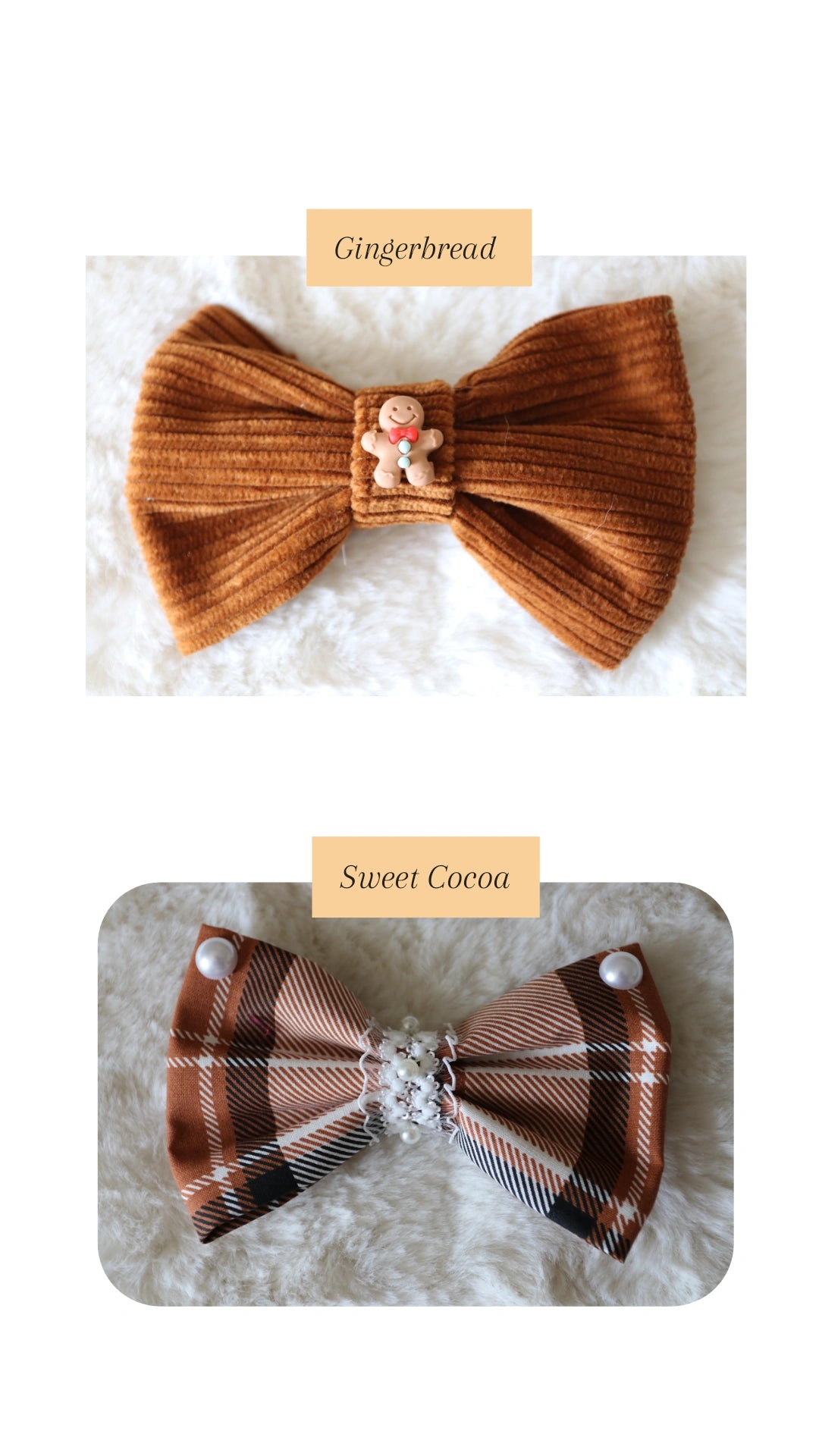 Sweet Cocoa Gingerbread Bow