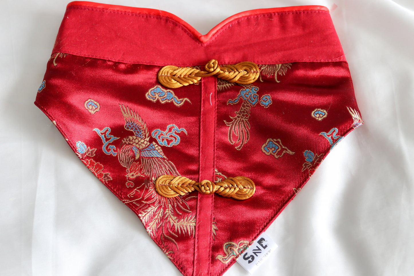 Fiery Pheonix Dragon Ao Dai Dog Bandana