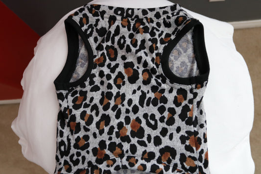 Grey Leopard Dog Tank Top