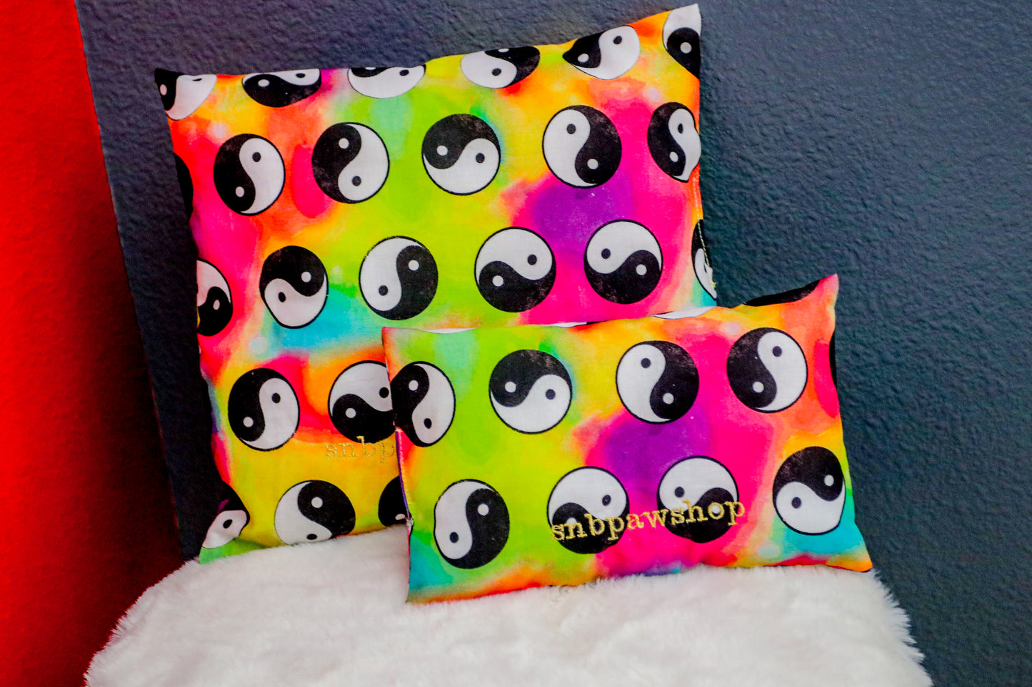 Tie Dye Yin Yang Dog Pillow/Toy