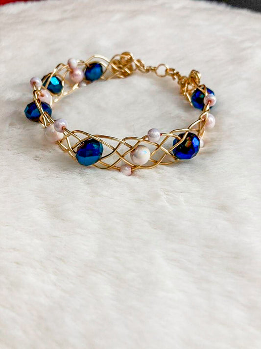 My Princess Wire Beaded Bracelet