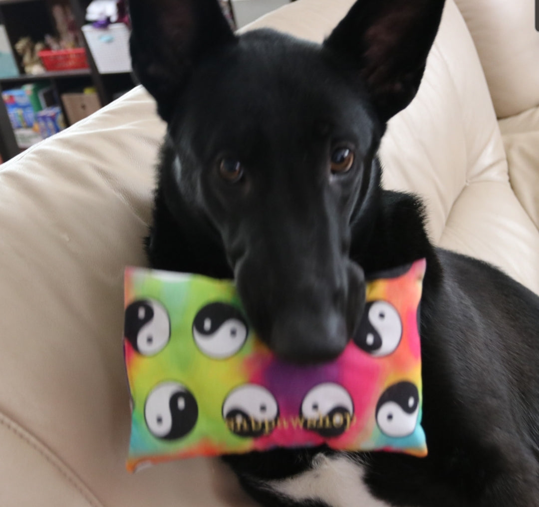 Tie Dye Yin Yang Dog Pillow/Toy