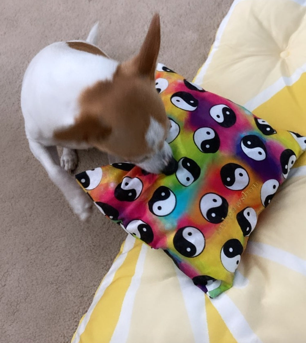 Tie Dye Yin Yang Dog Pillow/Toy