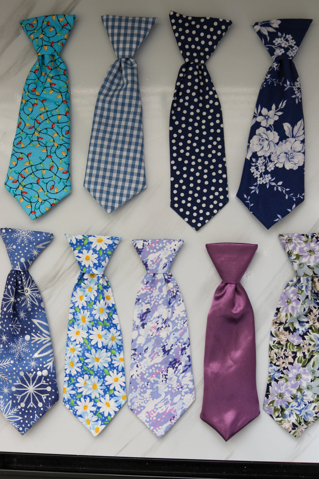 LARGE Pet Neck Ties - Blue/Purple