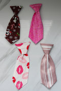LARGE Pet Neck Ties -Red/pink