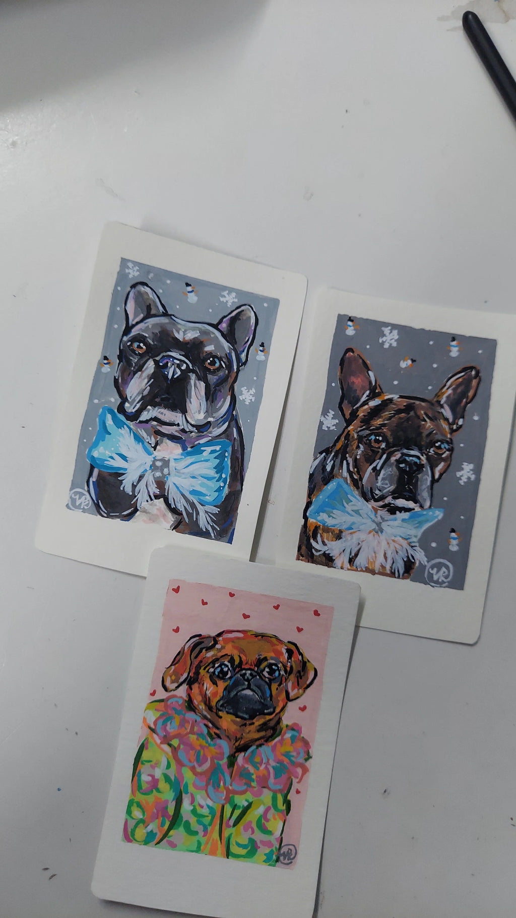 Mini Pet Polaroid Acrylic Marker Drawing