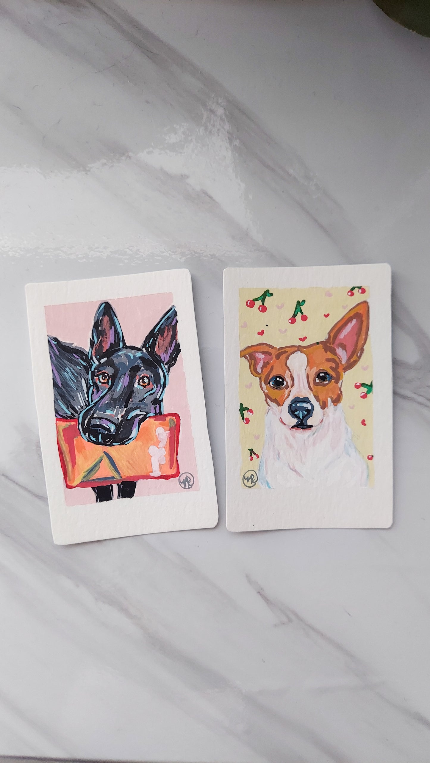 Mini Pet Polaroid Acrylic Marker Drawing