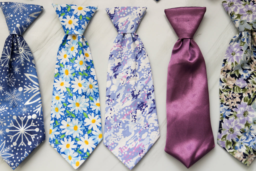 LARGE Pet Neck Ties - Blue/Purple