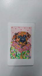 Mini Pet Polaroid Acrylic Marker Drawing