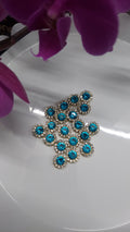 Blue Circle Gems/ Charms