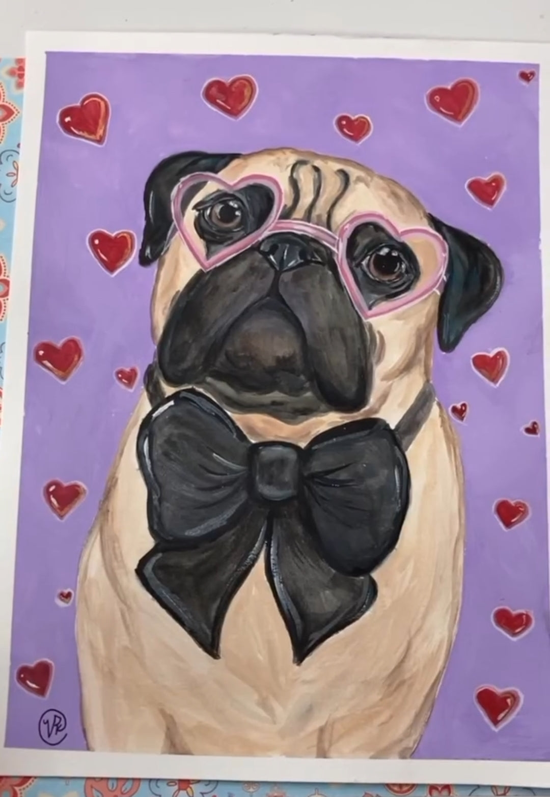 Valentine Pet Painting Watercolor Paper