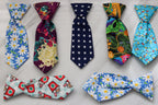 SMALL Pet Neck Ties -Blue/Purple