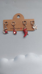 Red Boots, Butterfly, Moon Shoe/Bag/Earring Charm