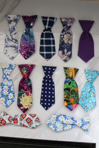 SMALL Pet Neck Ties -Blue/Purple