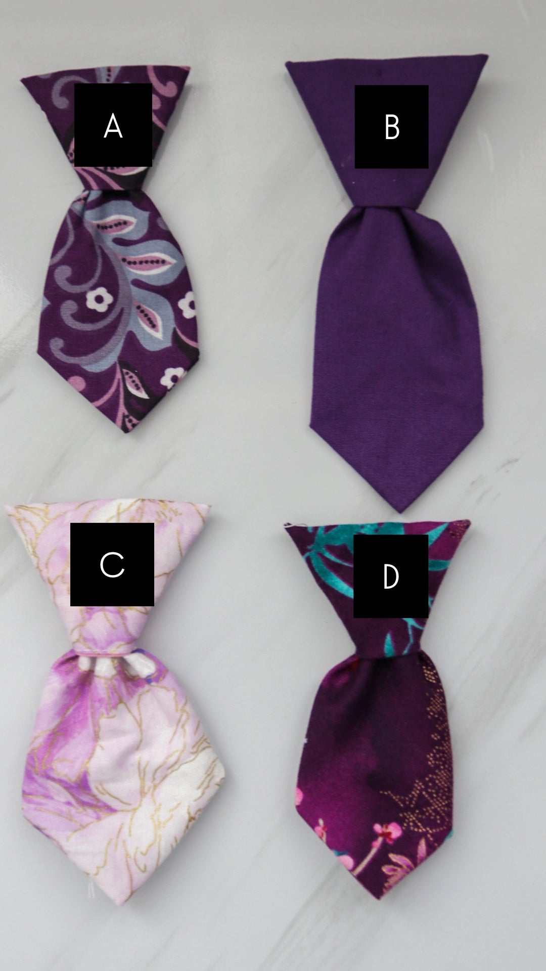 XS Pet Neck Ties - Purple