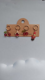 Red Cherries and Lipstick Shoe/Bag/Earring Charm