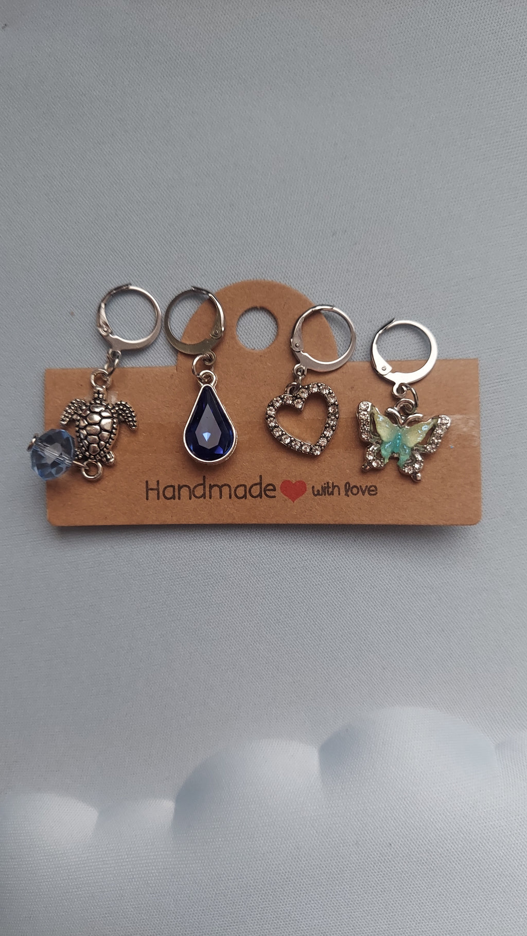 Silver Turtle, Butterfly, Heart Shoe/Bag/Earring Charm