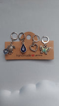 Silver Turtle, Butterfly, Heart Shoe/Bag/Earring Charm