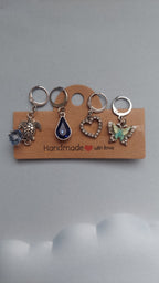 Silver Turtle, Butterfly, Heart Shoe/Bag/Earring Charm