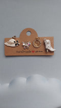 White Hat, Cowboy Boots, Butterfly Shoe/Bag/Earring Charm