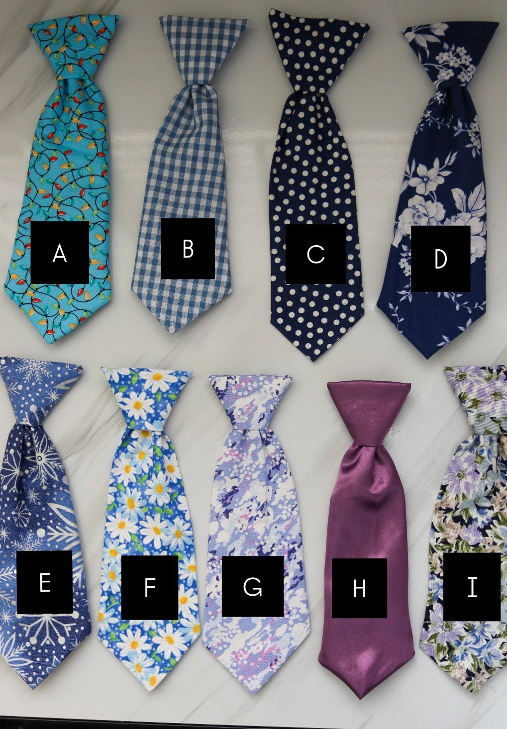 LARGE Pet Neck Ties - Blue/Purple