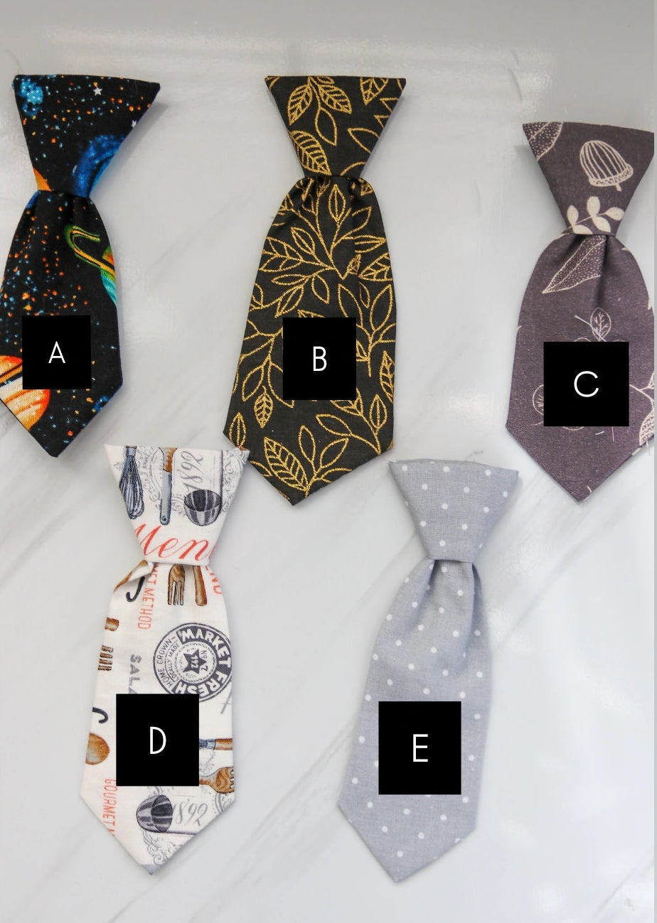 SMALL Pet Neck Ties -Black/white