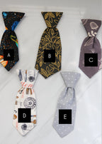 SMALL Pet Neck Ties -Black/white