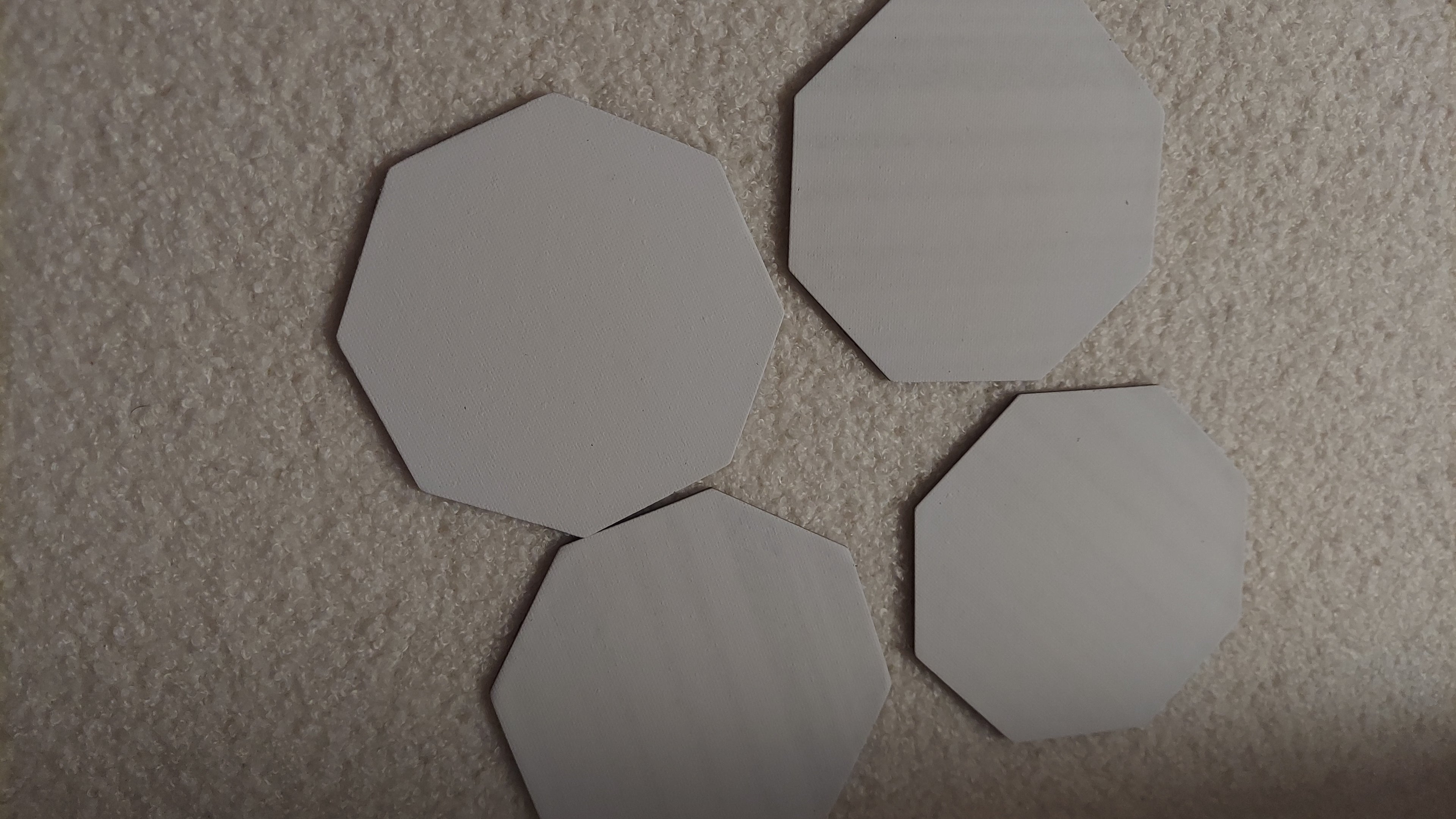 4x4" Mini Pet Painting Hexagon Canvas