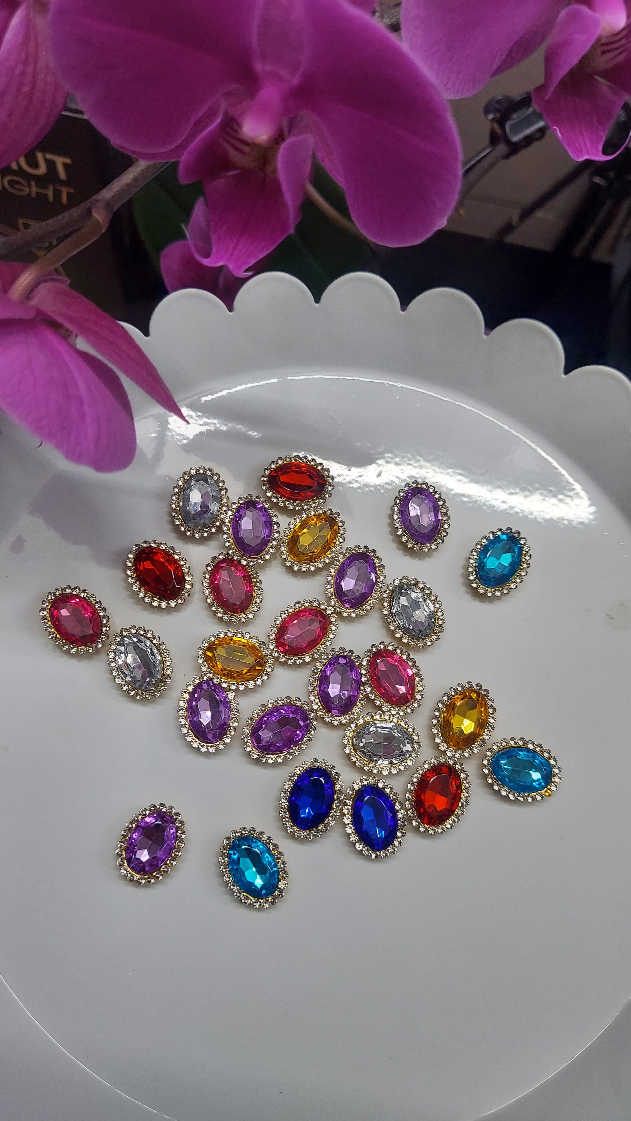 Oval Gems/ Charms