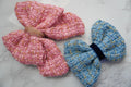 Rosé Bleu Tweed Bow