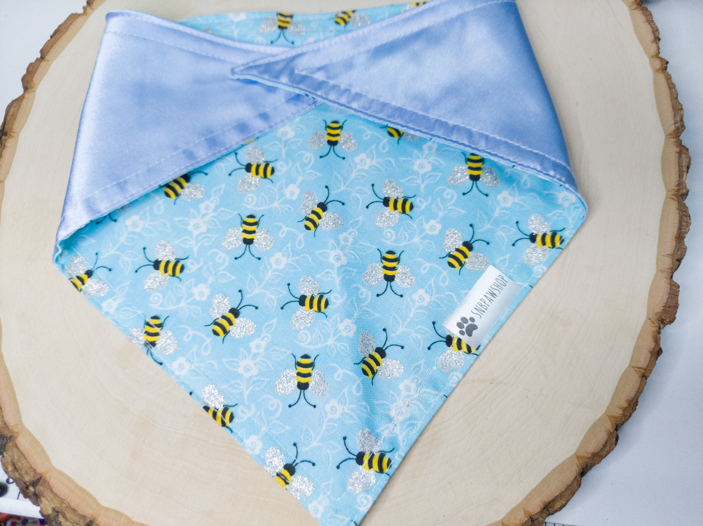 Glittery Blue Bee
