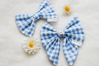 Blue Gingham Bow