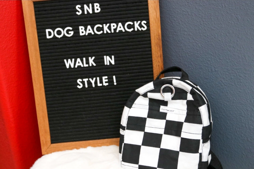 Checkered Checks Dog/Human Backpack