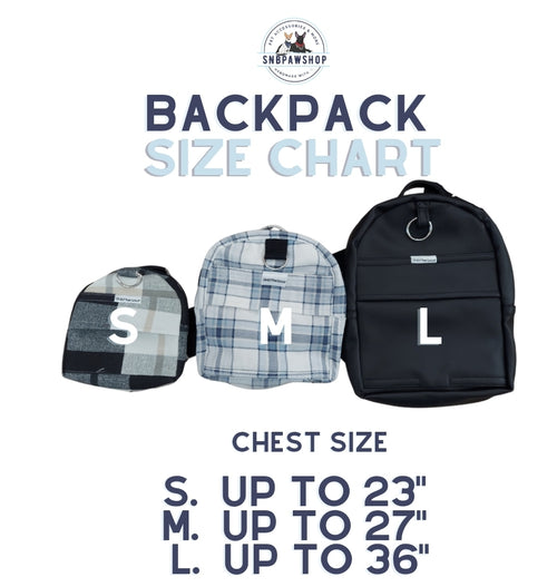 Blue Plaid Dog/Human Backpack