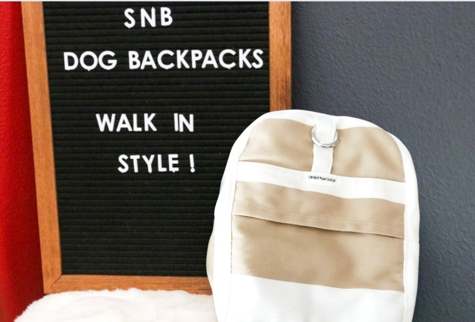 Neutral Stripes Dog/Human Backpack