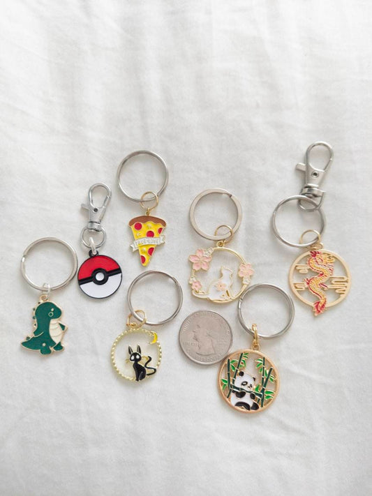 Mini Charm Tags /Cats/Dragon/Panda/Pizza/Dinosaur/Yin Yang