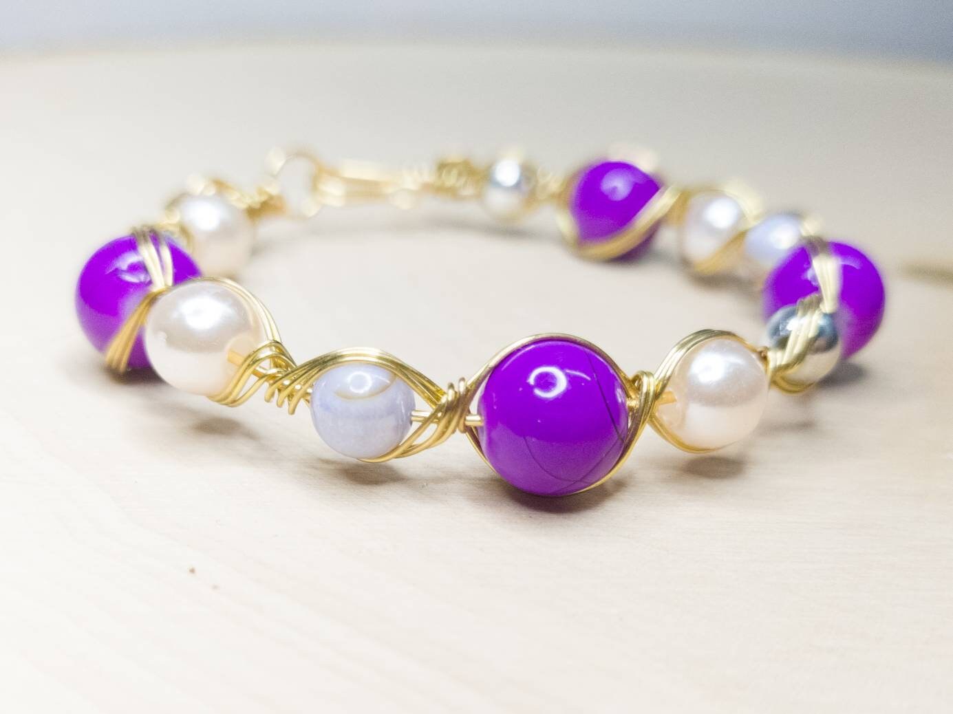 Purple Beaded Bracelets