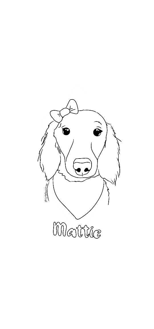 Digital Custom Dog Portrait/ Pet Portrait/ Line Drawing Dog Portrait