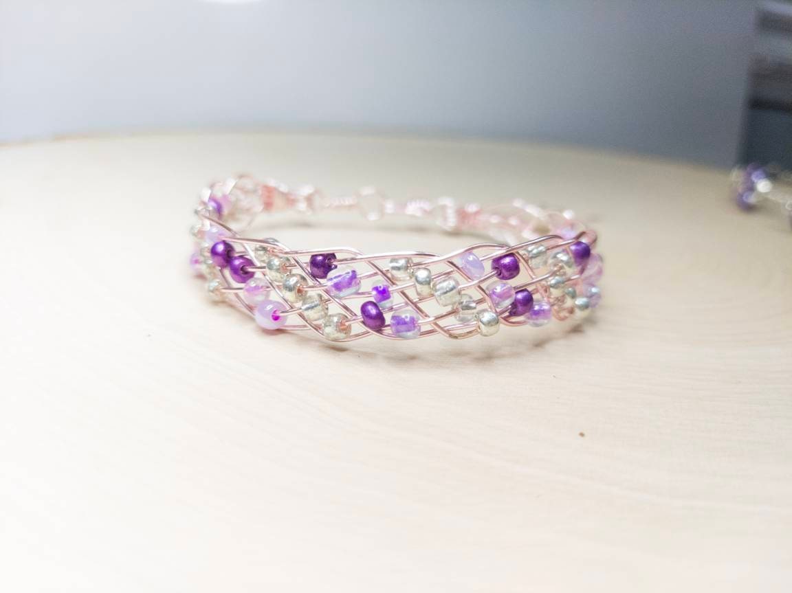 Purple Beaded Bracelets