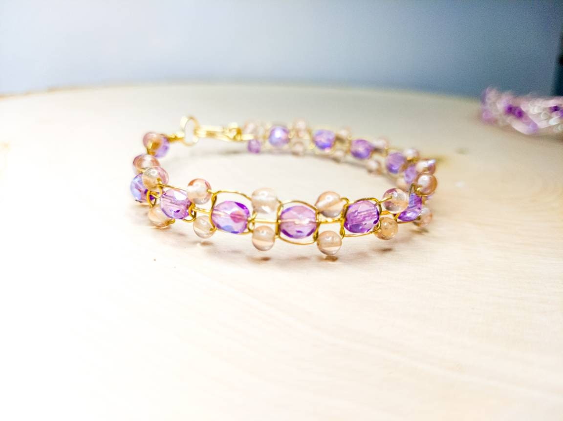 Purple Beaded Bracelets