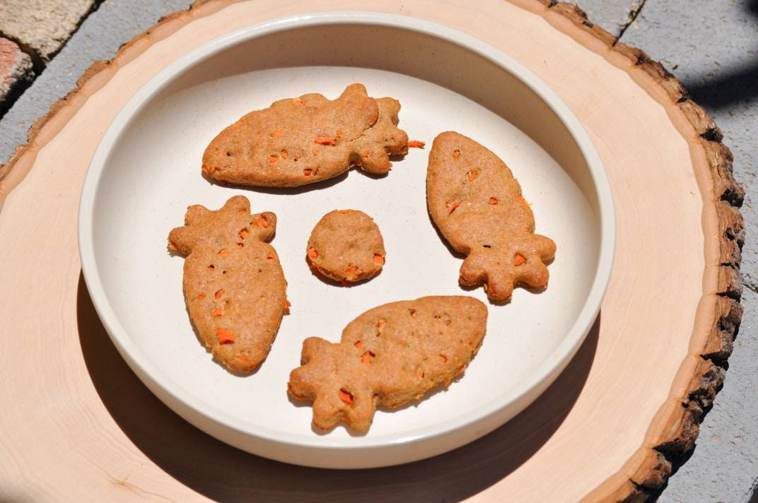 Peanut Butter Carrot Dog Cookies